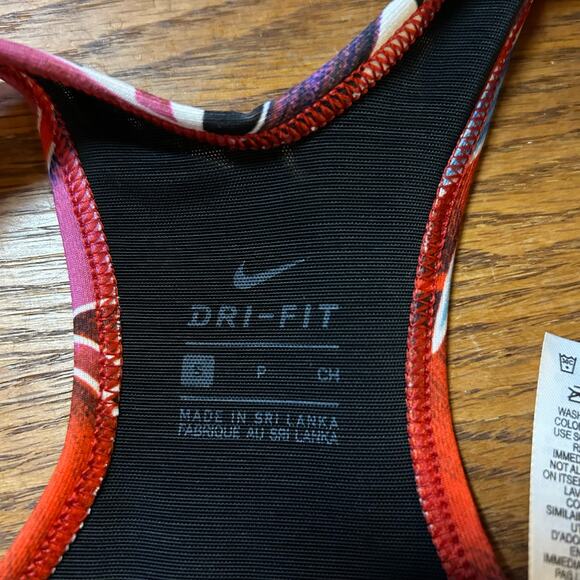Nike Hyper Femme Pink Floral Tropical Sports Bra Size Small Running Gym Workout - Picture 3 of 5
